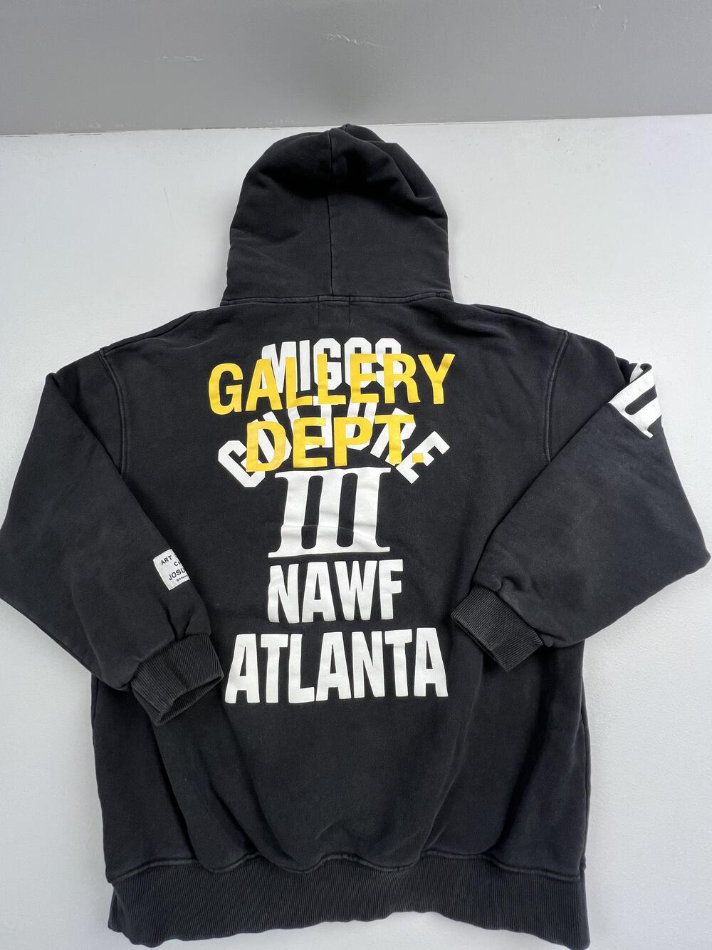 Gallery Dept Hoodie Sweatshirt Mens Large Gray Migos NAWF Atlanta Fleece